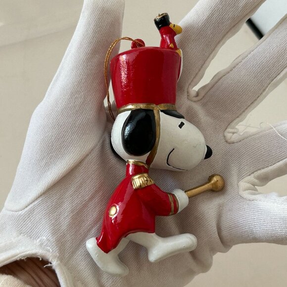 Lot o 2 Peanuts Kurt Adler Christmas Ornaments Lucy and Snoopy Woodstock w/ Box - Picture 7 of 16